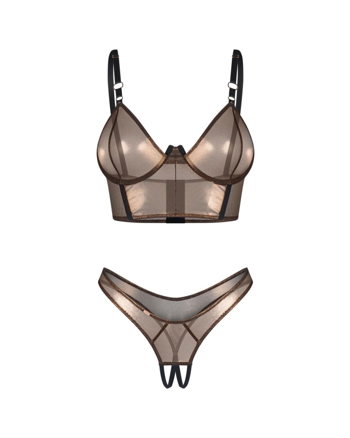Комплект Obsessive Soranna top & crotchless thong S/M фото 4