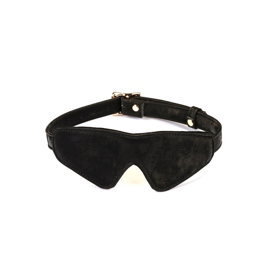 Маска на очі Liebe Seele Boudoir Amor Blindfold Black, щільне прилягання, оксамитовий фініш фото 1