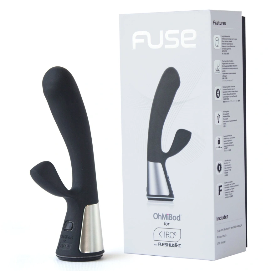 Интерактивный вибратор-кролик Ohmibod Fuse for Kiiroo Black фото 3