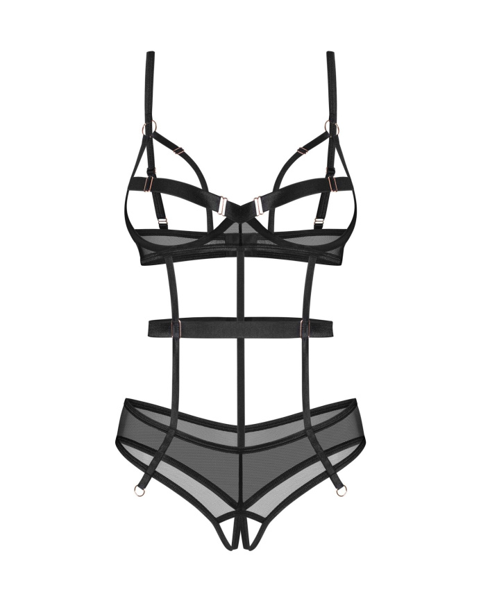 Боді Obsessive Euridia crotchless teddy XS/S фото 4