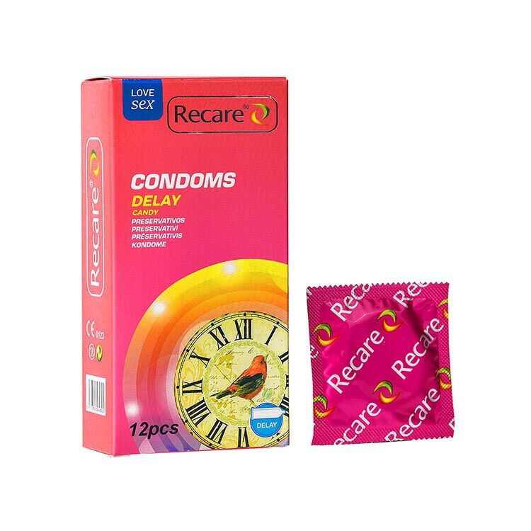 Презервативи Recare Delay Candy Condoms 12 шт, пролонгувальний ефект, цукерковий аромат фото 1