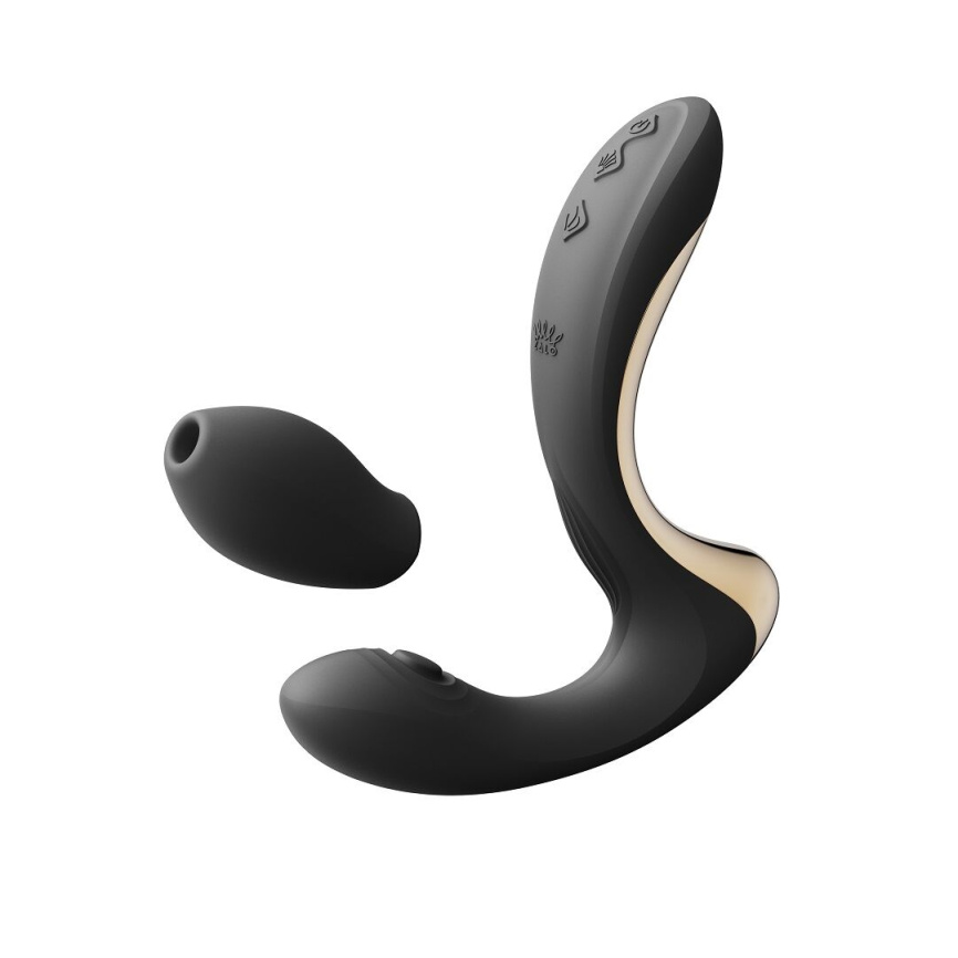 Вібратор-пульсатор з вакуумною насадкою Zalo – Talis G-Spot PulseWave Vibrator Obsidian Black фото 1
