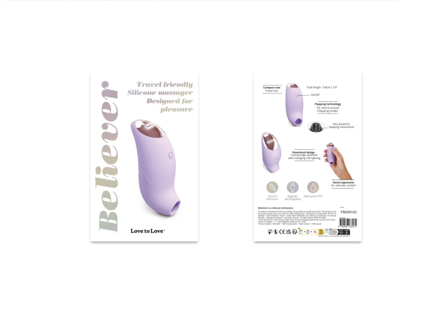 Вакуумний кліторальний стимулятор Love To Love BELIEVER – VIVA MAUVE фото 6