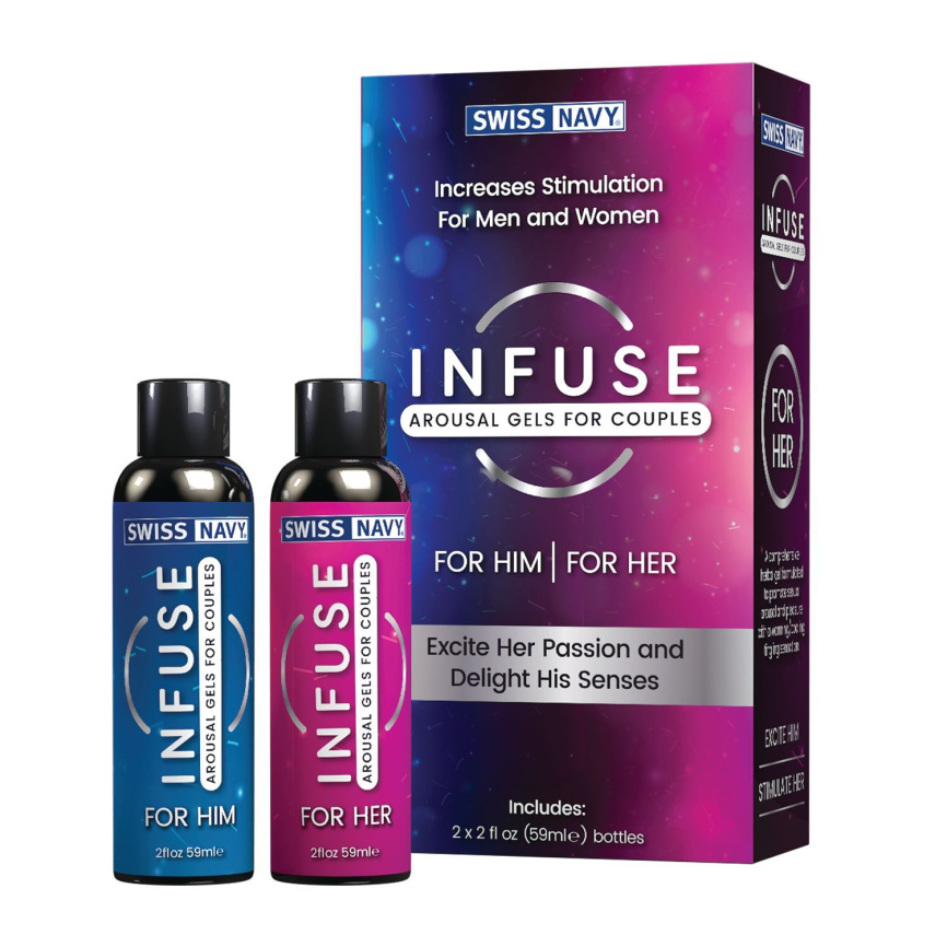 Збуджувальні гелі для пар Swiss Navy Infuse Arousal Gels for Couples 2×59 мл фото 1