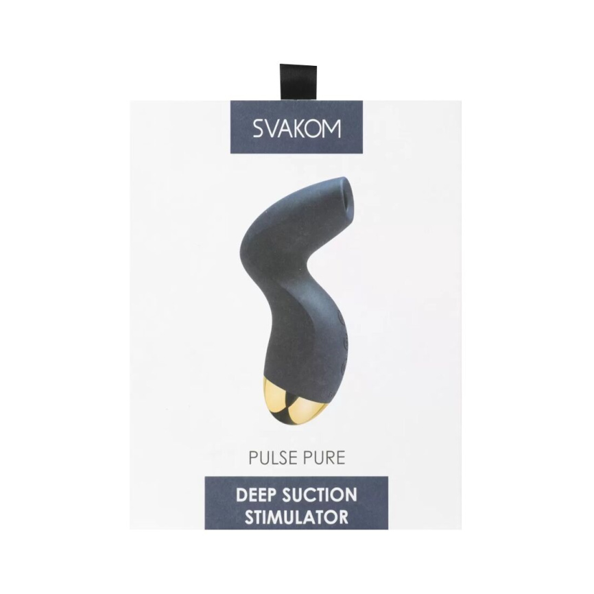 Вакуумний кліторальний стимулятор Svakom Pulse Pure Navy Blue, 5 режимів, 5 інтенсивностей у кожному фото 8