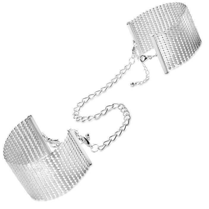 Наручники Bijoux Indiscrets Desir Metallique Handcuffs - Silver, металеві, стильні браслети фото 1