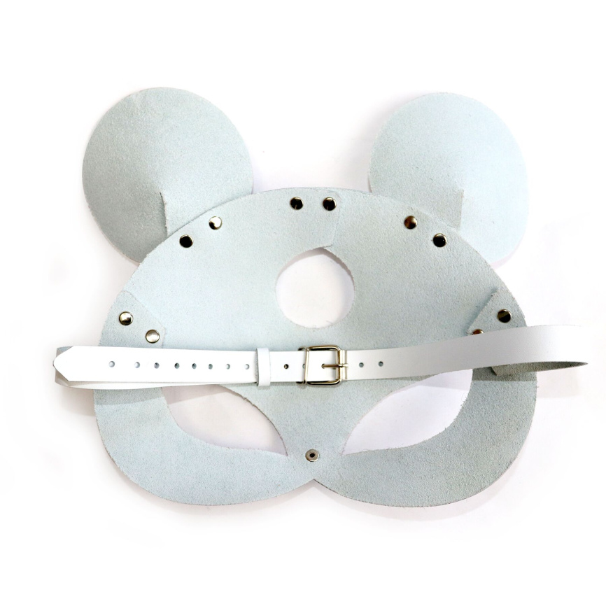 Шкіряна маска мишки Art of Sex - Mouse Mask, колір Білий фото 4