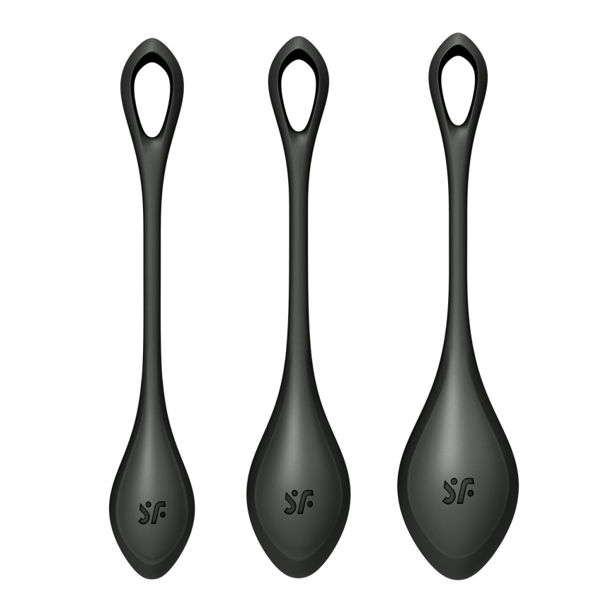 Набір йоні намистин Satisfyer Yoni Power 2 Black, діаметр 2-2,5-3см, маса 22-44-73 г фото 4