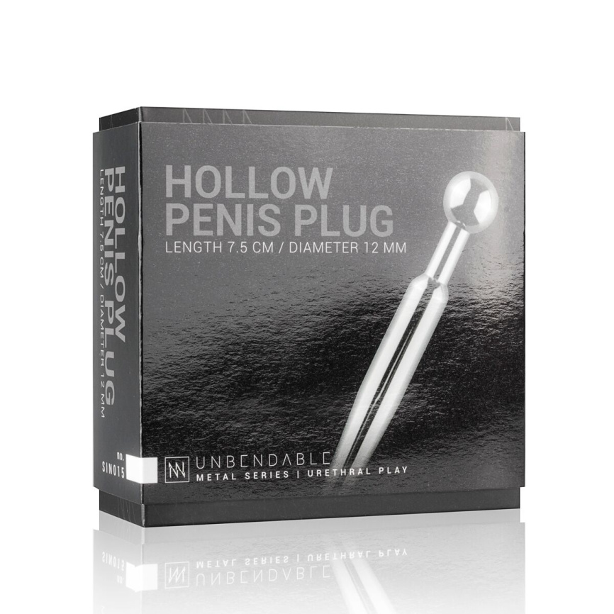 Порожнинний уретральний стимулятор Sinner Gear Unbendable – Hollow Penis Plug, довж.7,5см, діам.12мм фото 5