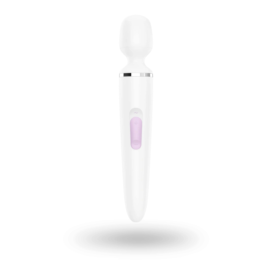 Вибромассажер Satisfyer Wand-er Woman (White/Chrome), водонепроницаемый, мощный, размер XXL фото 5