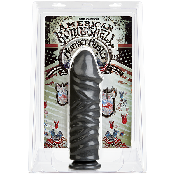 Фалоімітатор для фістингу Doc Johnson American Bombshell Bunker Buster Gun Metal, діаметр 8,1 см фото 2