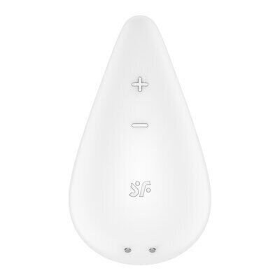 Вібратор для зовнішньої стимуляції Satisfyer Dew Drop White, 2 мотори, 12 режимів, м’який корпус фото 2