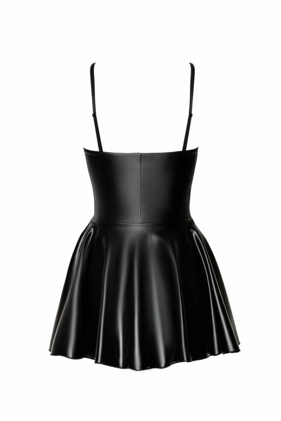 Сукня Noir Handmade F308 Dreamer, S, міні, під латекс, відкриті плечі, спідниця кльош, блискавка спереду фото 6