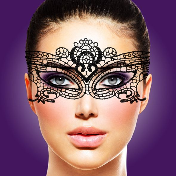 Ажурна маска на обличчя RIANNE S - Masque III зі стрічками-зав'язками фото 6