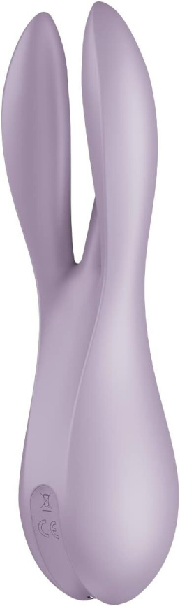 Кліторальний вібратор Satisfyer Threesome 2 Violet, 3 гнучкі пальчики, 3 мотори фото 4