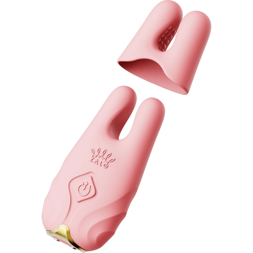 Смарт-вибратор для груди Zalo - Nave Coral Pink, пульт ДУ, работа через приложение фото 4