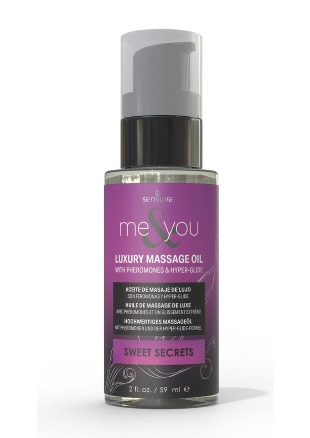Массажное масло Sensuva Me&You - Sweet Secrets (Pomegranate, Fig, Coconut & Plumeria) 59 мл фото 1