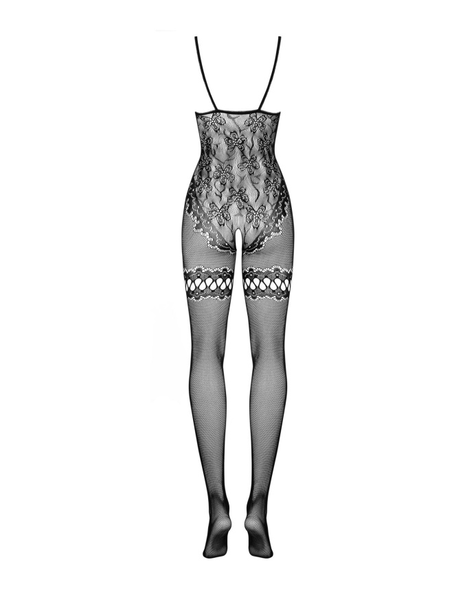 Бодистокинг Obsessive Bodystocking F213 XL/XXL, имитация кружевного боди и резинки для чулок фото 6