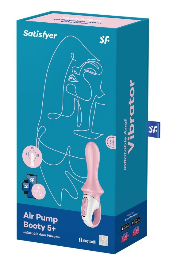 Анальный смарт-вибратор Satisfyer Air Pump Booty 5+, надувается фото 8