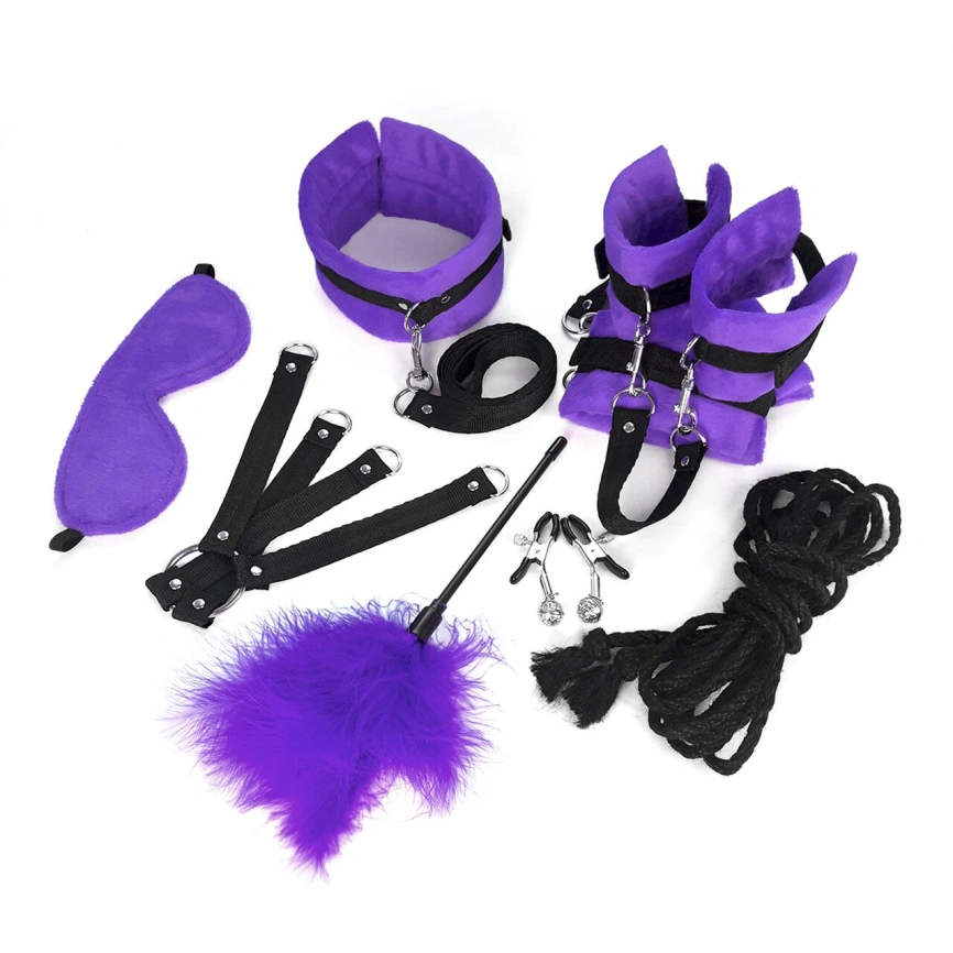 BDSM-набор Art of Sex – Soft Touch BDSM Set, фиолетовый, 9 предметов фото 2