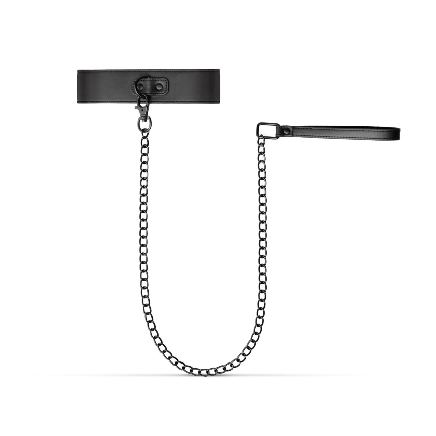 Нашийник з повідцем Bedroom Fantasies: Faux Leather Collar & Chain фото 3