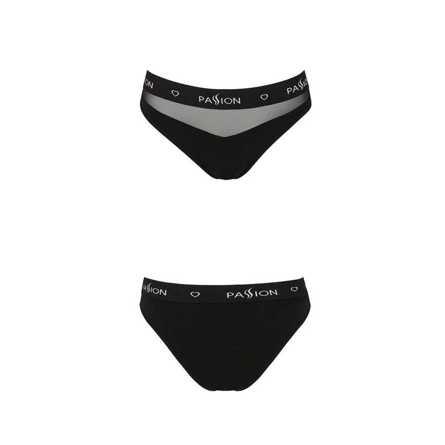 Трусики с прозрачной вставкой Passion PS006 PANTIES L, black фото 12