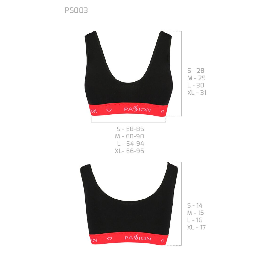 Спортивний топ на широких бретелях Passion PS003 TOP M, black фото 6