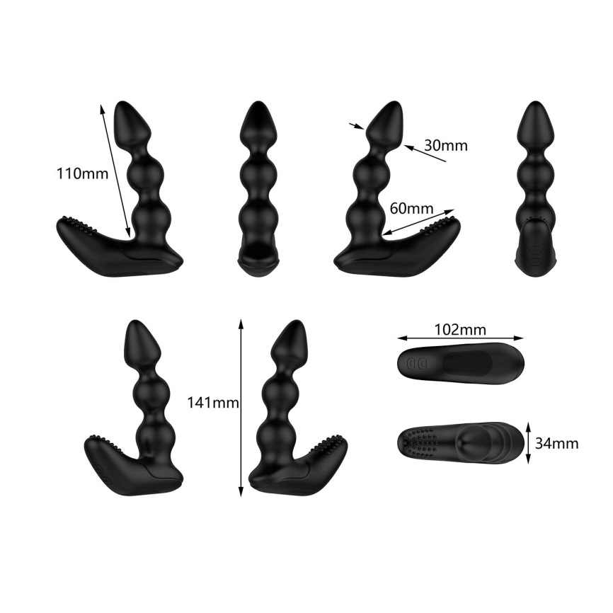 Массажер простаты и промежности Nexus Bendz Prostate Edition, 2 мотора, пульт ДУ фото 6