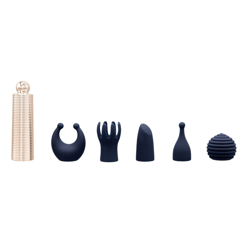 Вібромасажер Pillow Talk Secrets Desires 6-Piece Mini Massager Set - Navy фото 2