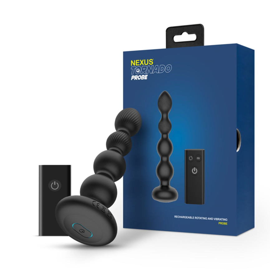 Анальний віброротатор Nexus Tornado Probe Edition, діаметр 3,5 см, вібрація + ротація, пульт ДУ фото 7
