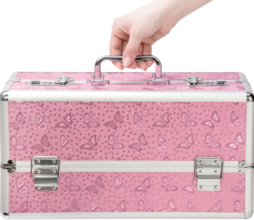 Великий кейс для зберігання секс-іграшок BMS Factory Large Lokable Vibrator Case Pink, кодовий замок фото 4