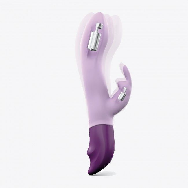 Вібратор-кролик Love To Love Hello Rabbit Violet з гнучким стовбуром і стимуляцією точки G, 2 мотори фото 2