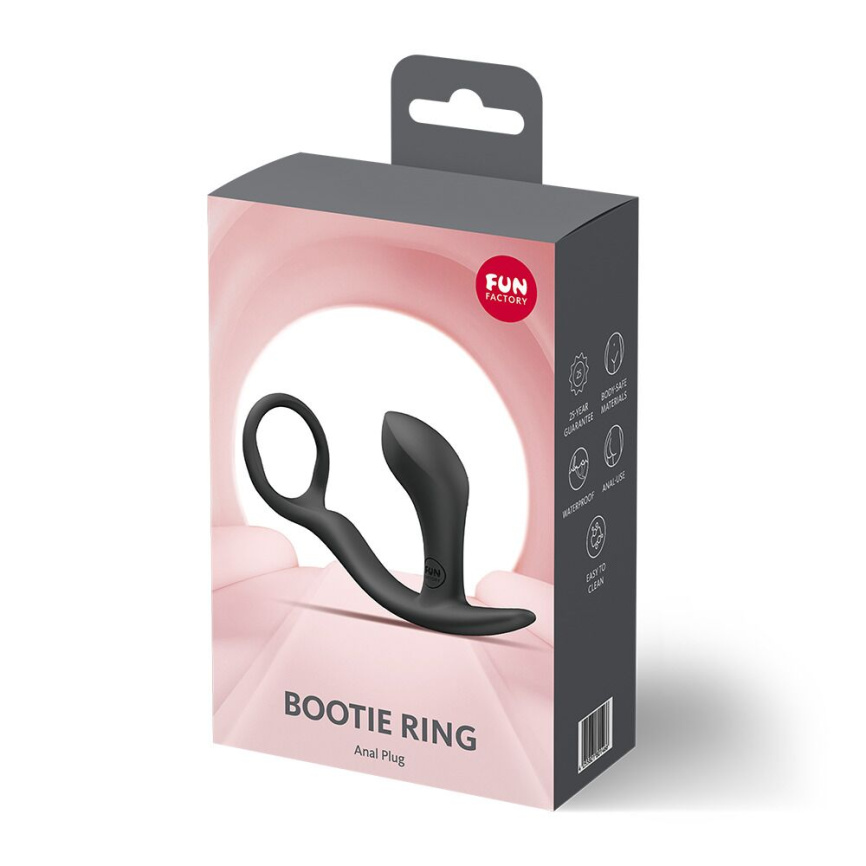Анальна пробка з ерекційним кільцем Fun Factory BOOTIE RING Black фото 11