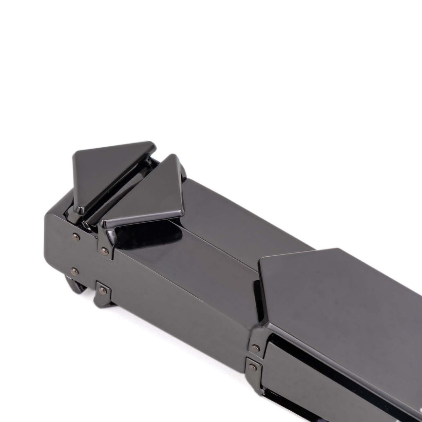 Регульована шльопалка LOCKINK Adjustable Slapper for Impact Play, чорна, натуральна шкіра фото 2
