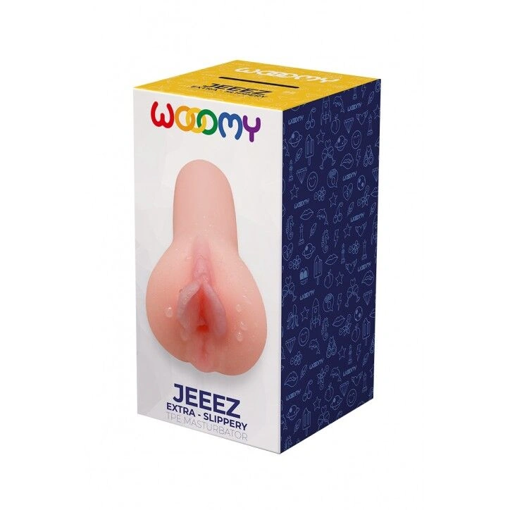 Мастурбатор-вагина Wooomy Jeeez Masturbator Vagina, мягкие открытые губы, 11,6х5,4 см фото 2