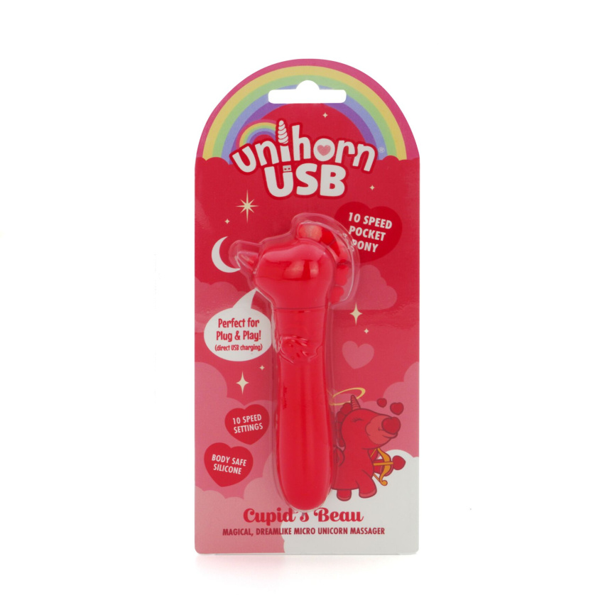 Вібратор-єдиноріжка Unihorn USB Bullet – Cupid's Beau, віброкуля, USB-зарядка, 10 режимів фото 6