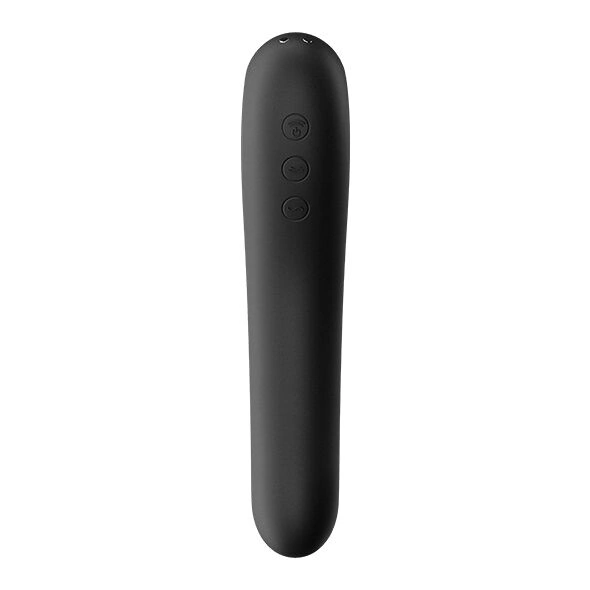 Вакуумный стимулятор с вибрацией Satisfyer Dual Kiss Black фото 3