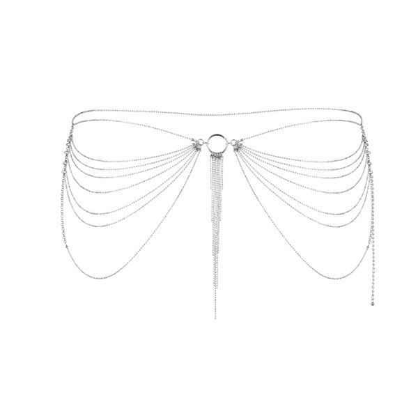 Ланцюжок трусики або ліф Bijoux Indiscrets Magnifique Waist Chain - silver, прикраса на тіло фото 1