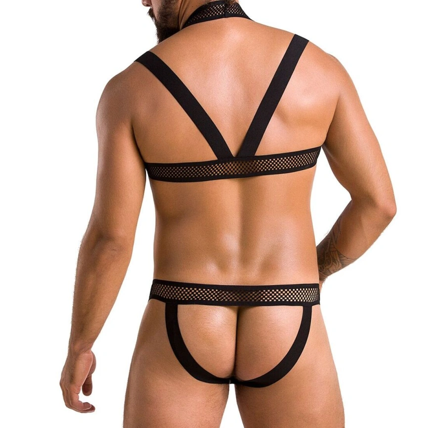 Комплект мужского белья с креплениями Passion 043 JACOB XXL/XXXL Black, трусы, шлейка фото 8