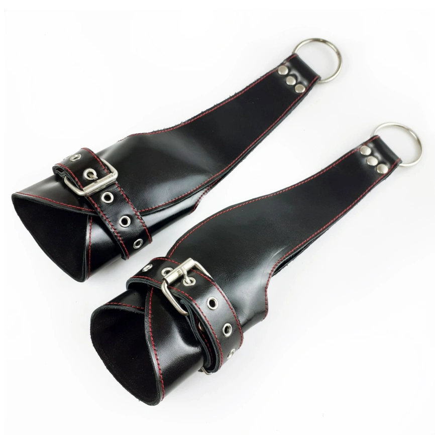 Поручи для подвеса Art of Sex – Fetish Hand Cuffs For Suspension, натуральная кожа фото 2