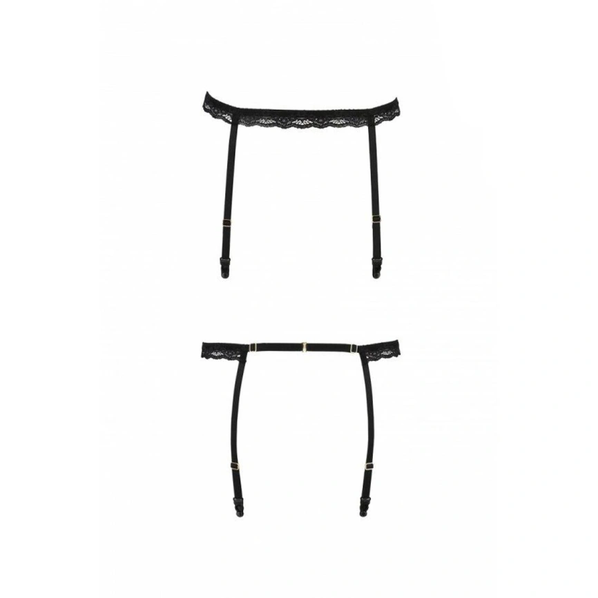 Пояс-стрепы для чулок Passion Exclusive SHELLY GARTER BELT S/M, black фото 10
