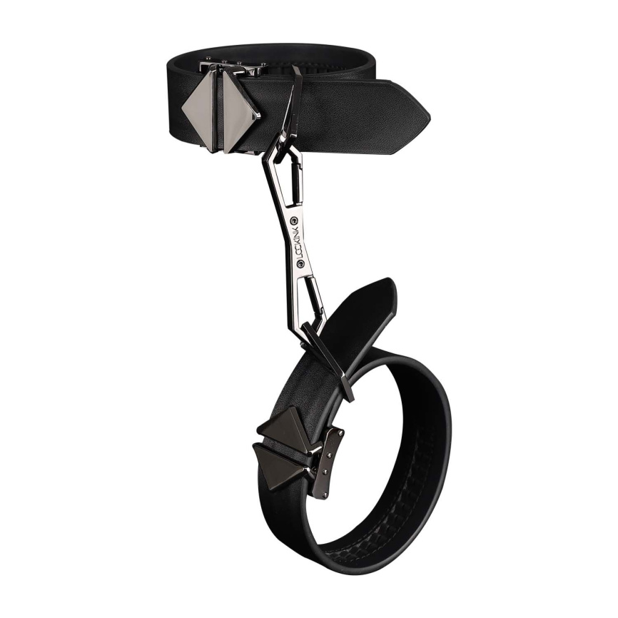 Фіксатори для рук та ніг LOCKINK Wristcuffs/Anklecuffs, чорні, натуральна шкіра фото 1