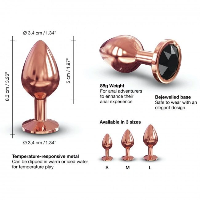 Металлическая анальная пробка с украшением в виде кристалла Dorcel - Diamond Plug M фото 4
