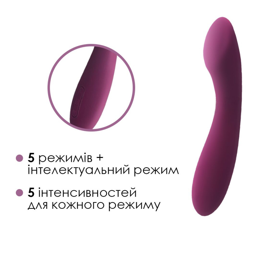 Вібратор для точки G з інтелектуальним режимом Svakom Amy 2 Violet фото 3