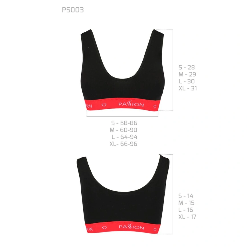 Спортивный топ на широких бретелях Passion PS003 TOP M, black фото 13