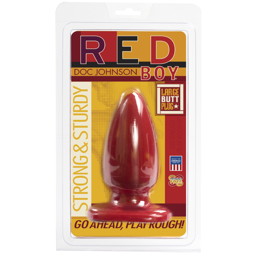 Анальна пробка-втулка Doc Johnson Red Boy - Large 5 Inch, макс. діаметр 5,5 см фото 2