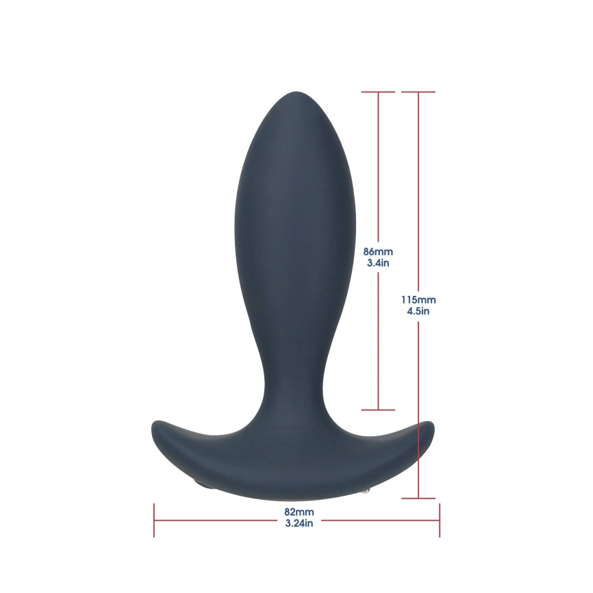 Анальная пробка с пульсацией Lux Active – Throb – 4.5" Anal Pulsating Massager, пульт ДУ фото 2