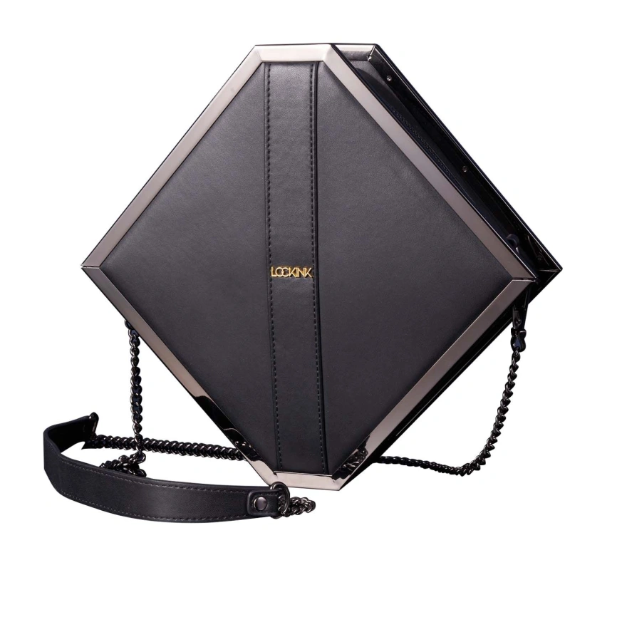 Сумка для секс-игрушек LOCKINK Mysterious Square Kink Bag, черная, набор для бондажа в комплекте фото 1