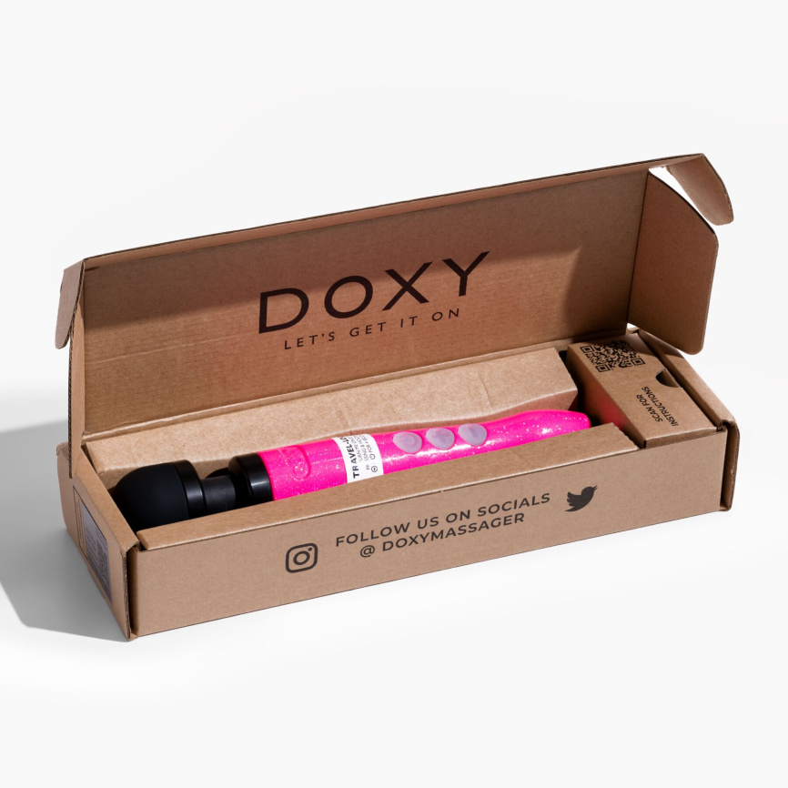 Вібромасажер DOXY Die Cast 3R Hot Pink, дуже потужний, перезаряджуваний, металевий корпус фото 10