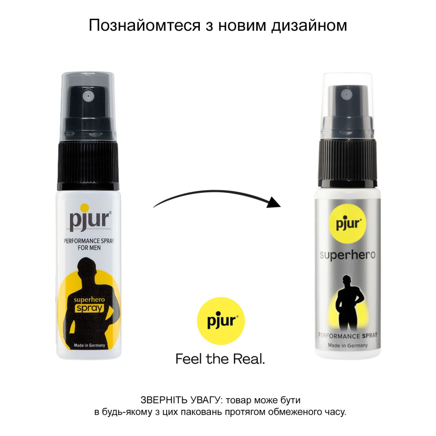 Спрей-пролонгатор pjur Superhero Performance Spray 20 мл, всотується в шкіру, природні компоненти фото 6
